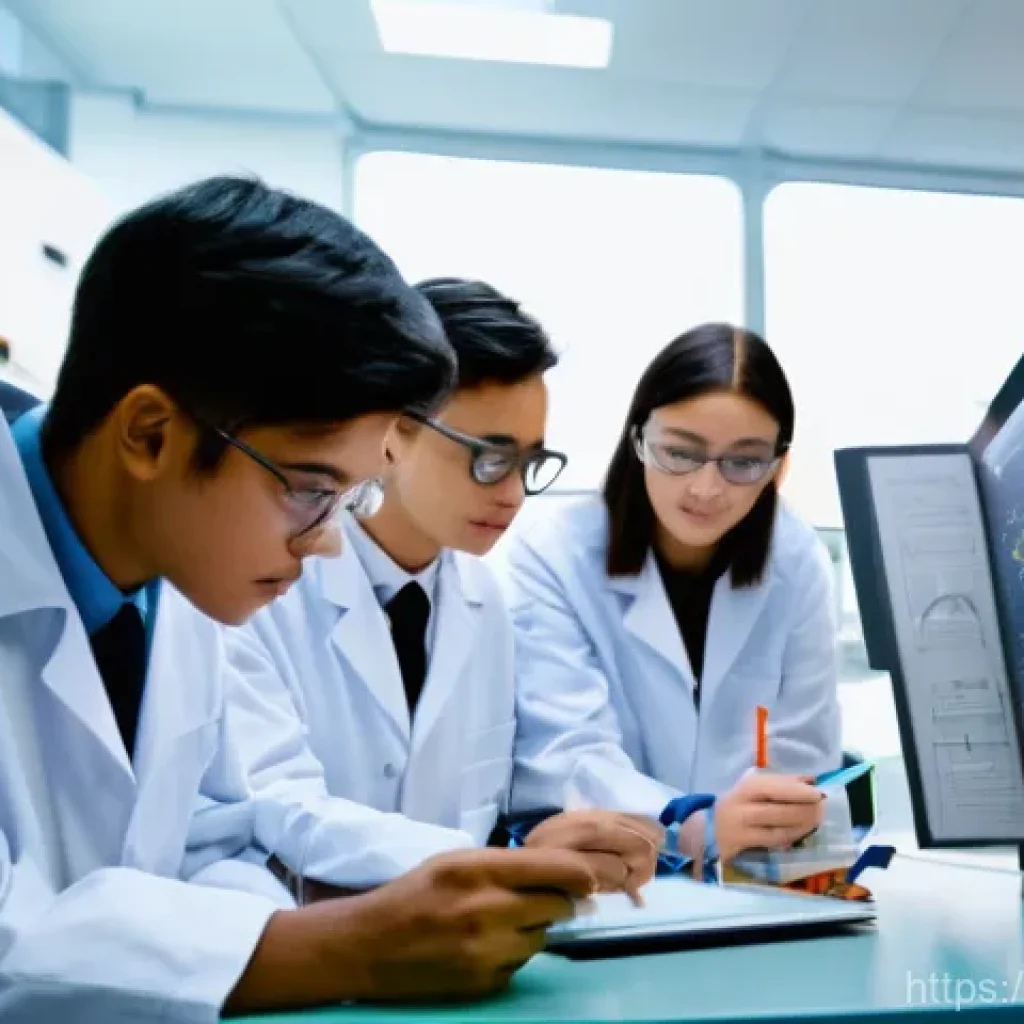대기환경분야 전문가로 성장하기 위한 팁 - **Prompt:** A vibrant, well-lit university laboratory filled with advanced scientific equipment. A d...