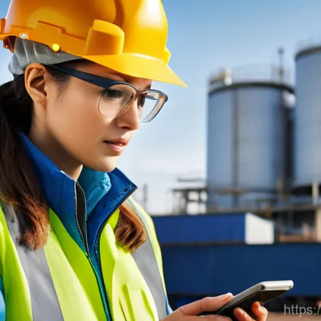 대기환경기사 실기 준비 도구 목록 - **Prompt 1: Fieldwork and Measurement**
"A professional female air environmental engineer, weari...